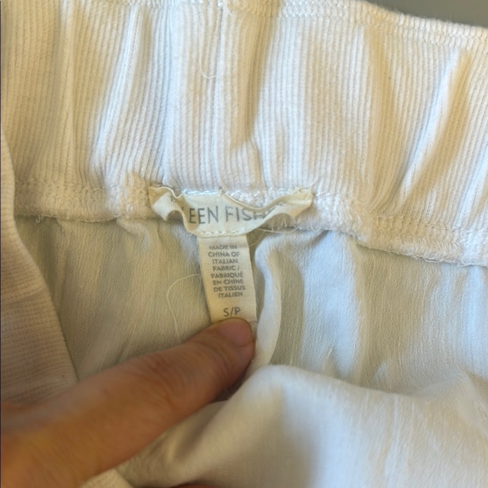 Eileen Fisher White Cropped Pants with pockets Size S/P RUNS BIG - Picture 8 of 9